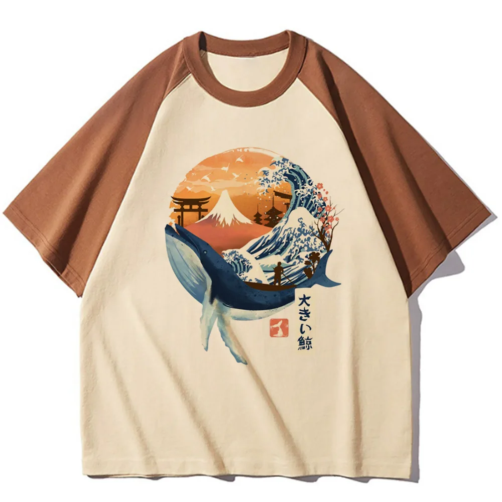 Whale tshirt women quick dry t-shirts girl comic 2000s graphic clothes