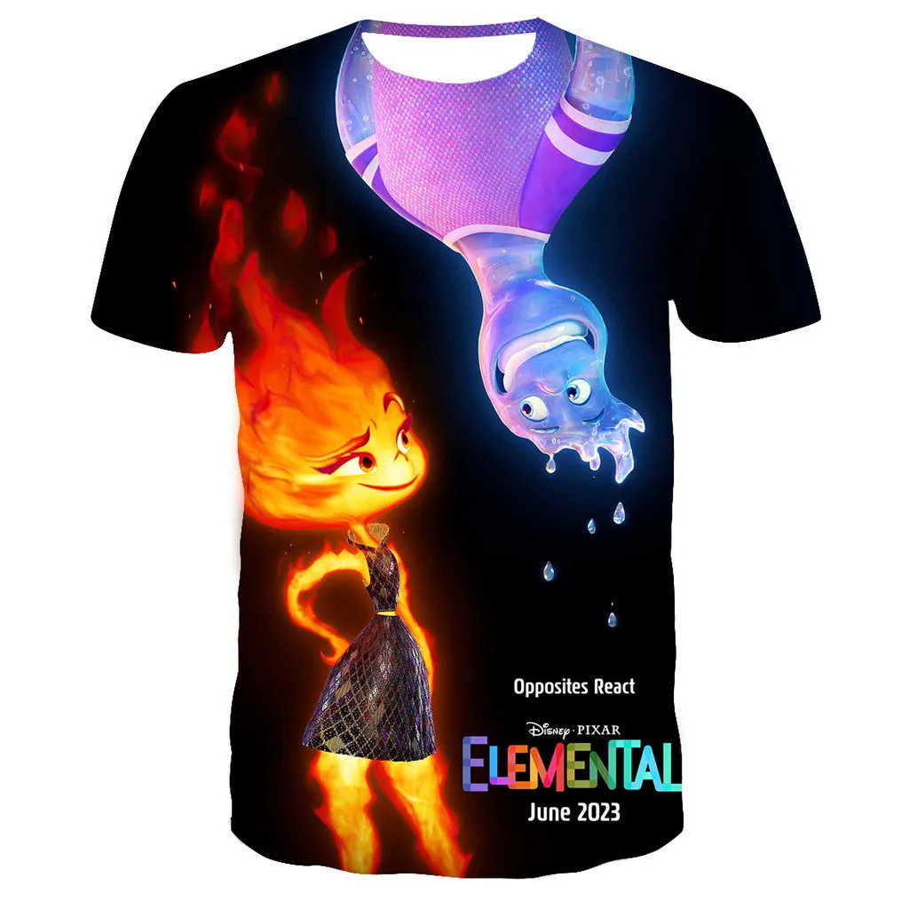 T-shirt à manches courtes et col rond pour hommes et femmes, imprimé en 3D, mode, dessin animé, enfants, garçon, fille