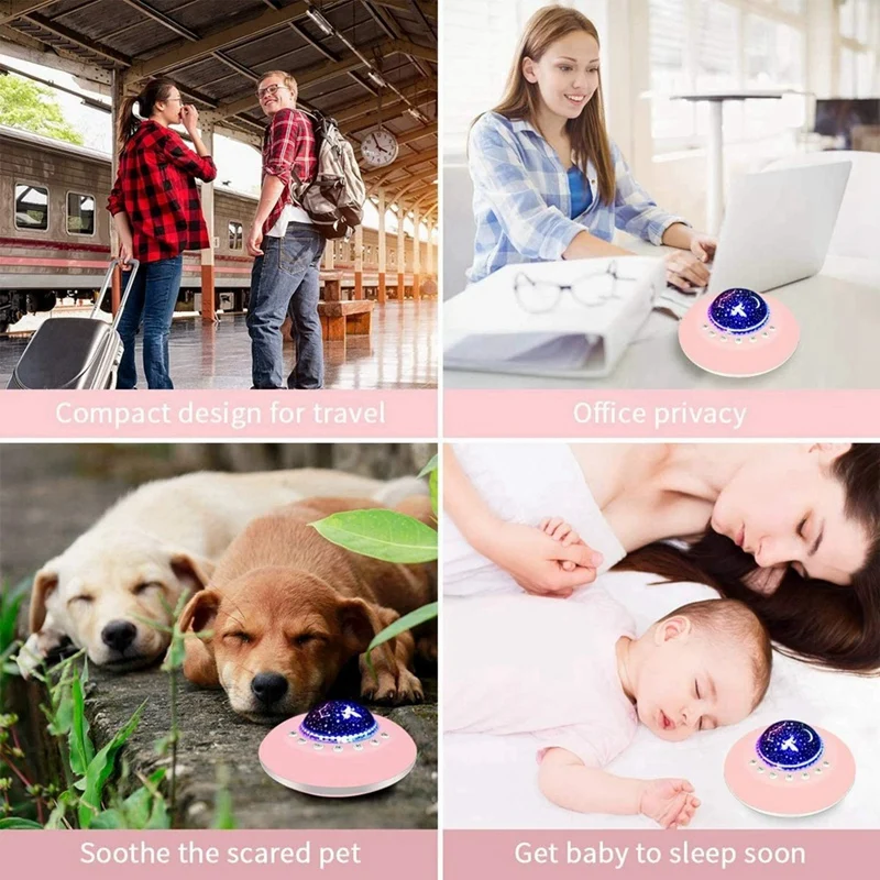 آلة الضوضاء البيضاء للأطفال، قابلة لإعادة الشحن عبر USB، آلة صوت إيقاف التشغيل، مهديء للنوم، مراقبة نوم الطفل، متينة