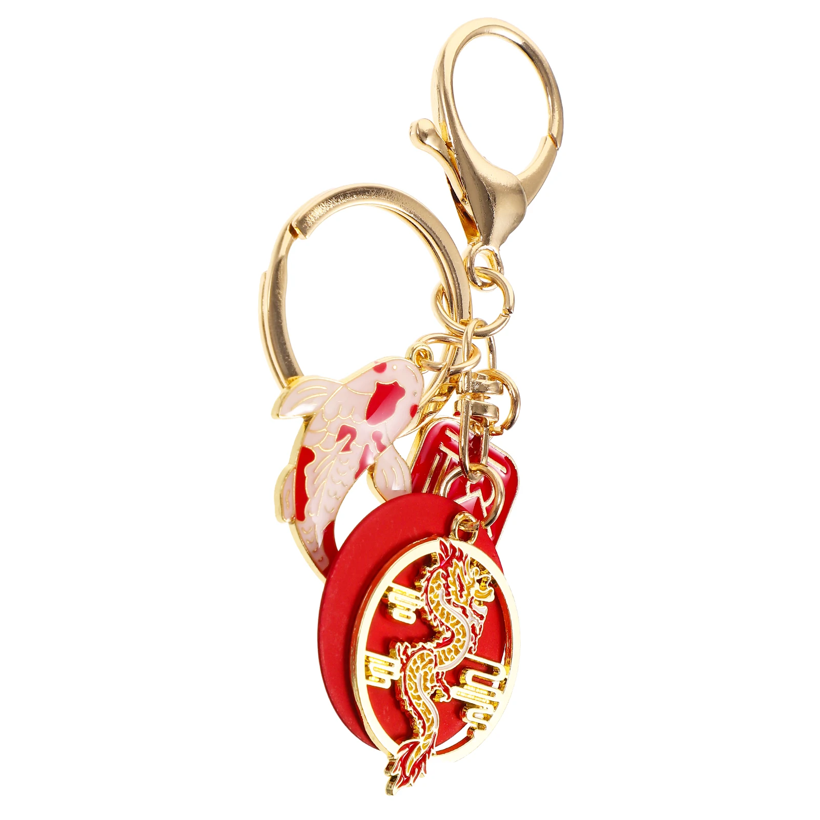 

Dragon Year Keychain 2024 New Year Metal Pendant Keychains Spring Festival Decor Bag Pendant Hanging Prosperity