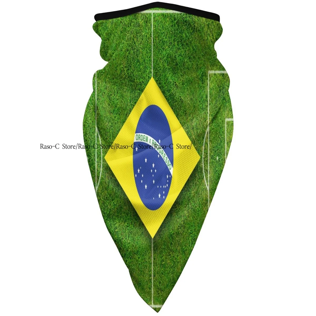 

Ice Silk Bike Mask Half Face Mask Balaclava Sun UV Protection Brazil Flag Football Field Outdoor Sport Cycling Windproof Scarf