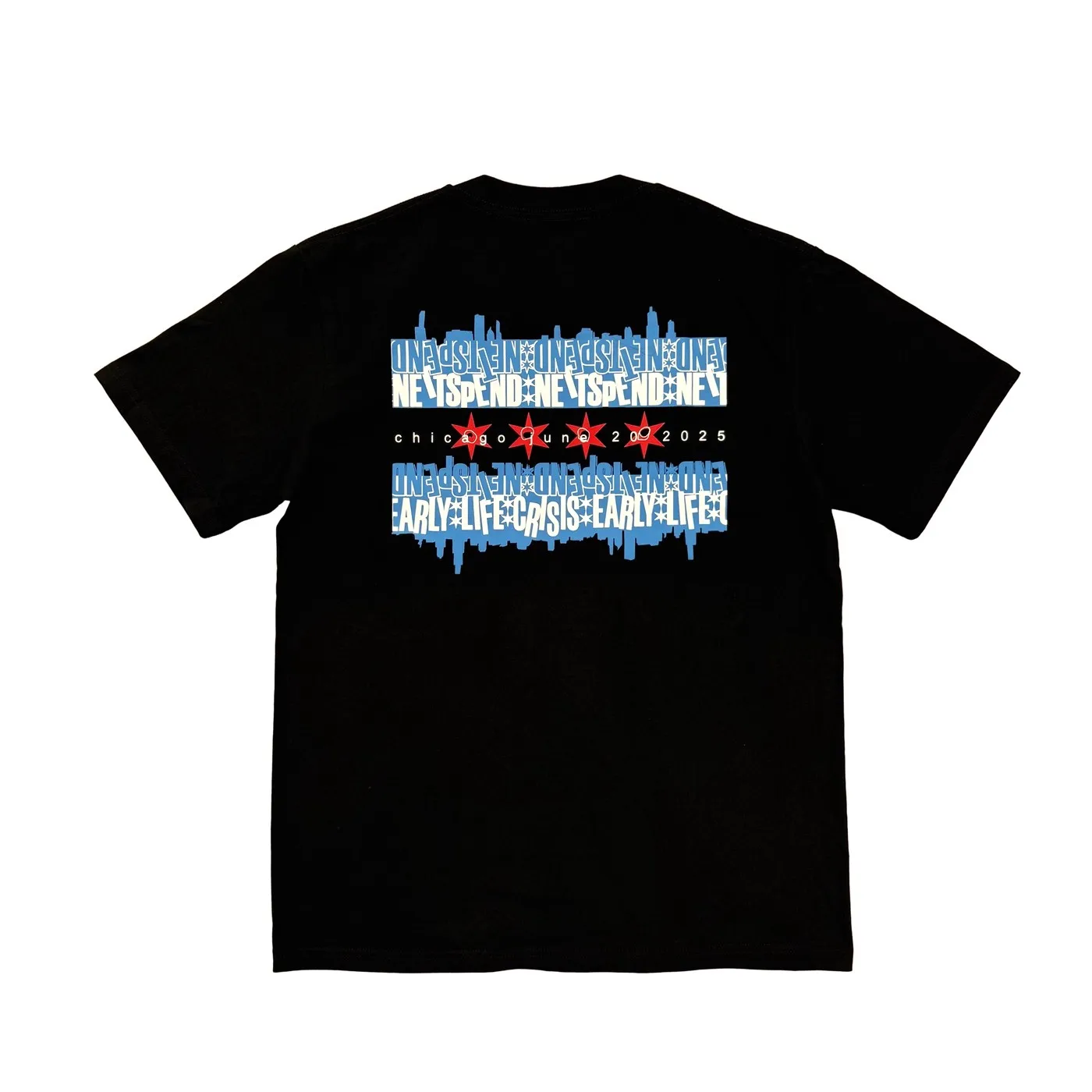 New Men nettspend EARLY LIFE CRISIS MERCH T Shirts T-Shirt Hip Hop Skateboard Street Cotton T-Shirts Tee Top US size E16