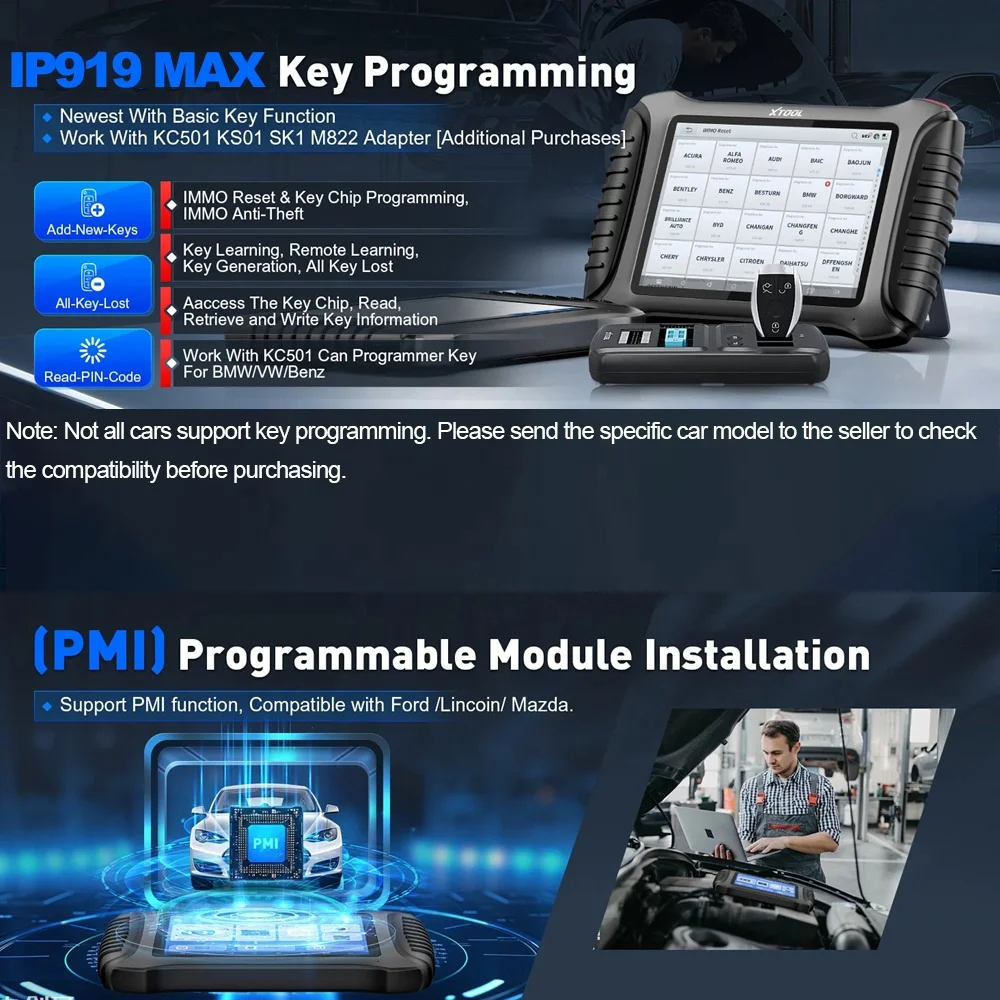 Picture 7: IP919 MAX Professionnel All Key Lost Car Key Programmer Bidirectional ECU Programming Diagnostics OBD2 Scanner with J2534