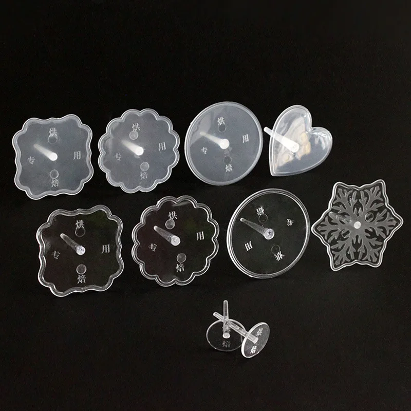 Transparent Plastic Cake Decoration Base Stand 100 Pieces Scenario Cake Decoration Accessories Display Pieces for Women's Clo...