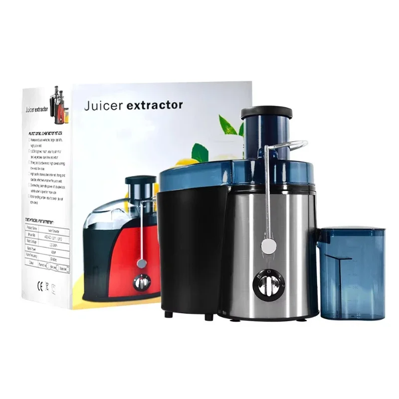 

Stocked 400W Portable Kitchen Electric Juicer Multifunctional Centrifugal with Fast Wide Chute Lar Amount of Juice Plastic