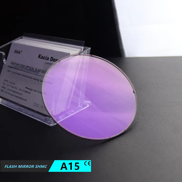 EXIA A15 Sun Glasses Lenses Flash Mirror Purple Colors Various Coatings Flat Plano