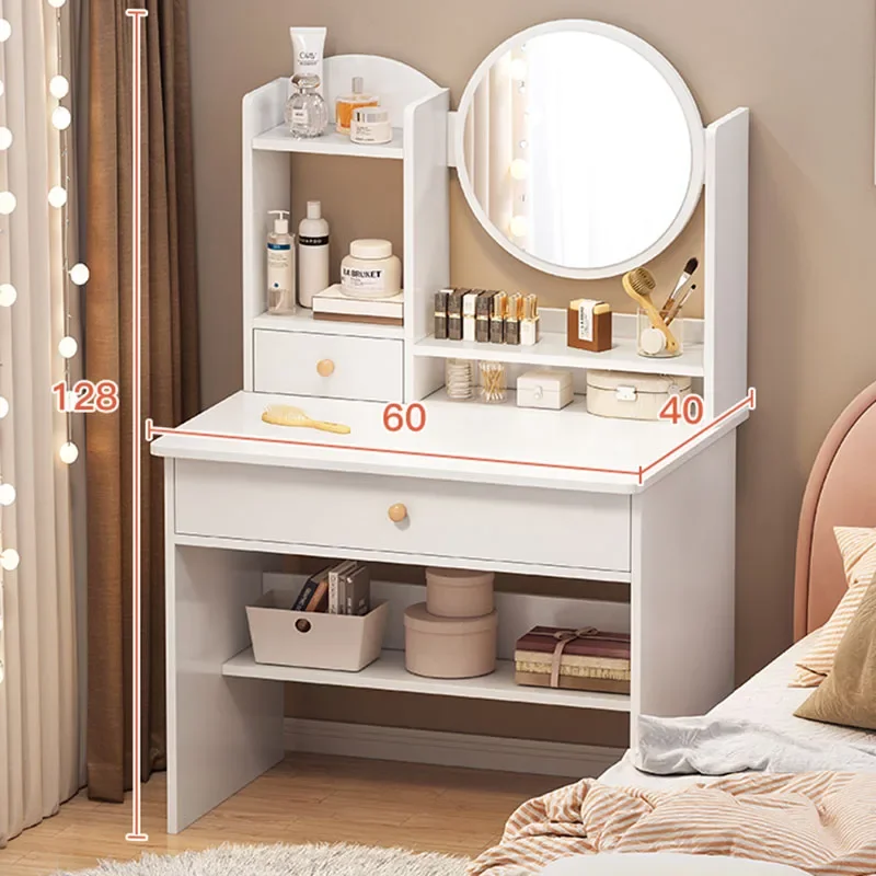 Wooden Chest Of Drawers Dressing Table Storage Mirror Charm Classic Dressing Table Bedroom Luxury Tocador Dressing Room System image 5