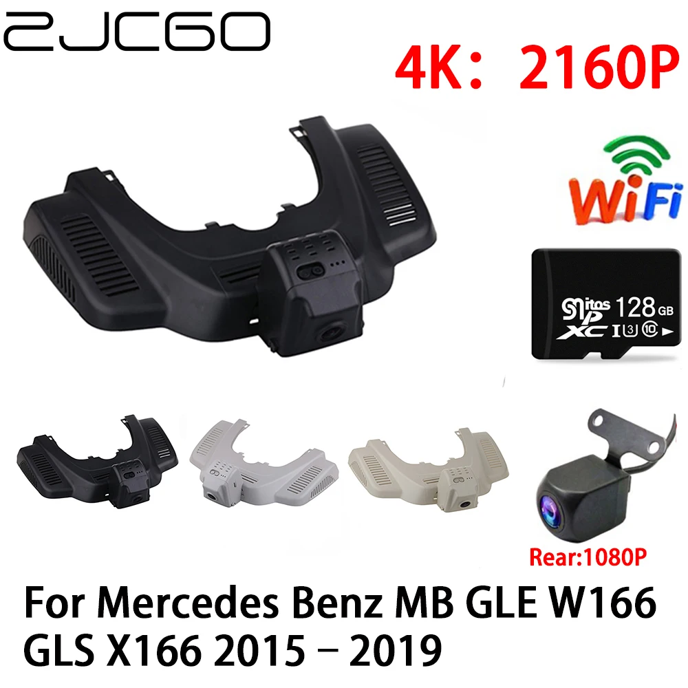 

ZJCGO 2K 4K Car DVR Dash Cam Wifi Front Rear Camera 2 Lens 24h Parking Monitor for Mercedes Benz MB GLE W166 GLS X166 2015–2019