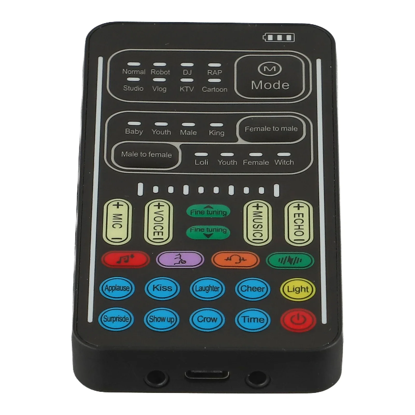 

Инструмент для изменения голоса для манипуляции с помощью живого аудио, с 8 предустановленными эффектами, совместимый с функцией спонтанного воспроизведения и групповым участием.