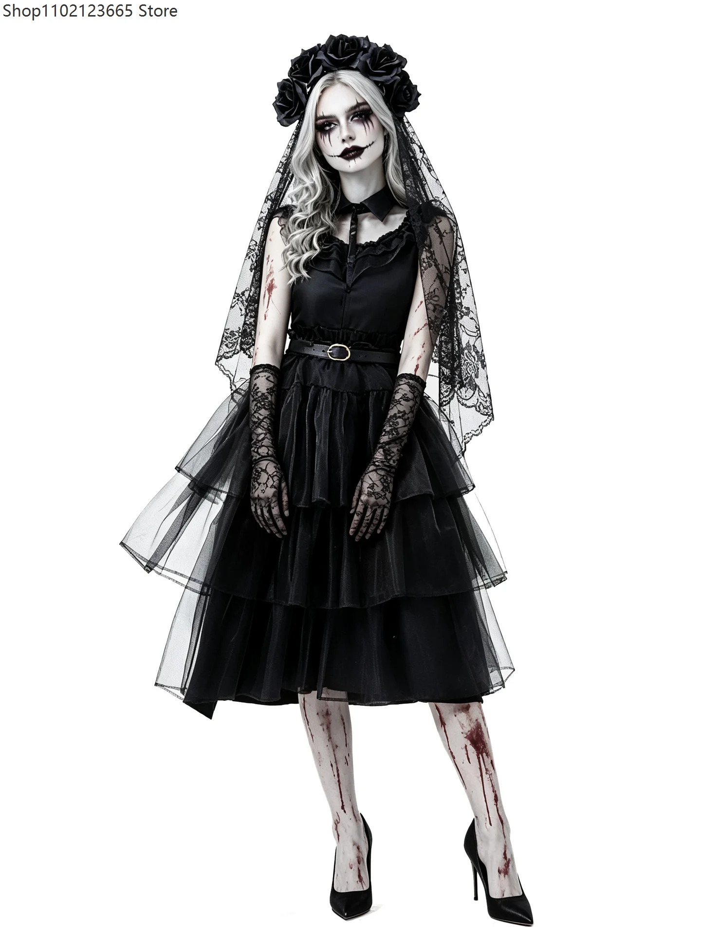 Womens Gothic Bloody Zombie Br - Anime Zombie Cosplay review and price