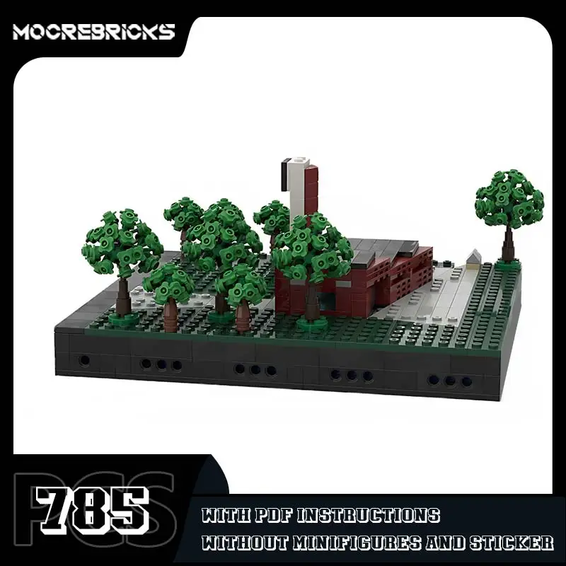 Moderne Architectuur Brandweerkazerne Model Bouwstenen Hot Selling Streetscape Diy Assemblage Mini Bakstenen Speelgoed Kinderen Cadeau