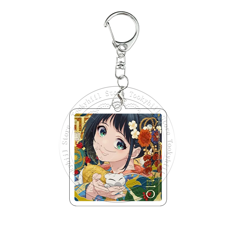Sparks of Tomorrow Acrylic Keychain Anime Bag Charms Kihachi Inako Seiroku Key Ring Pendant Collect Girl Cartoon Festival Gift view 4