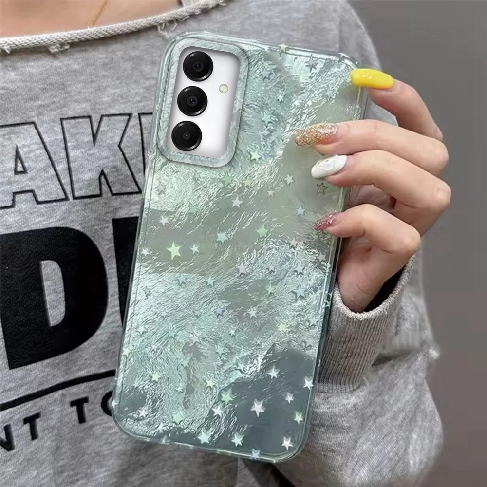 Bunte Sterne Vortex Textur Handytasche für Samsung Galaxy A16 A07 A17 A26 A36 A56 A25 A35 A55 A14 A34 A54 A15 A13 A32 Abdeckung