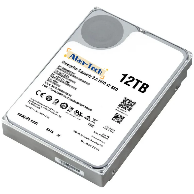 Imagem -03 - para Sea-gate Enterprise Level Ssd Exos X16 7200 12tb Enterprise 256mb 3.5 Sata3 Disco Hard St12000nm0127