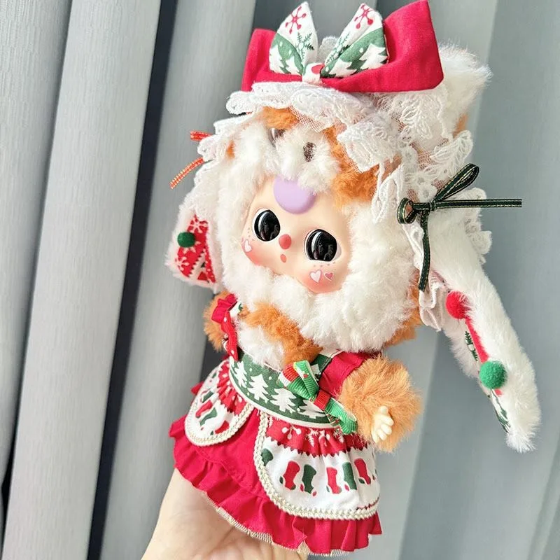 For 20cm baby three v3 clothes Christmas cloth cute rabbit series plush doll clothes replacememt