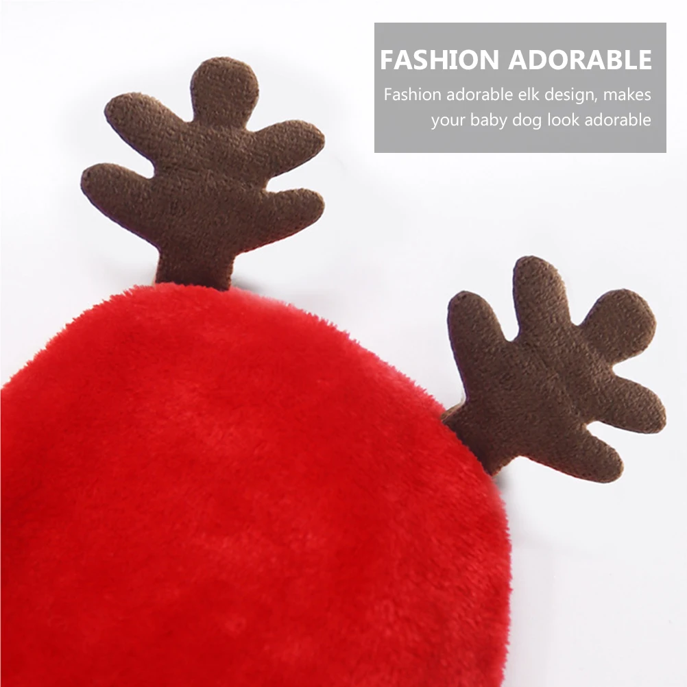 

Christmas Pet Costume Durable Material Small Dogs Adorable Elk Design Dog Clothes Holiday Outfit Christmas Party Garment Pet