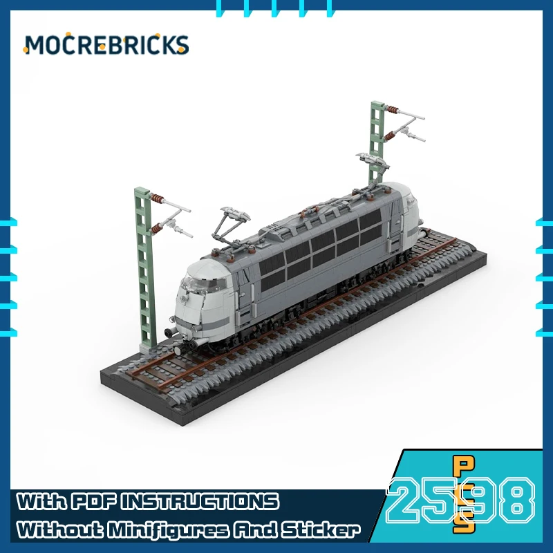 

MOC, немецкая высокоскоростная железная дорога 103, модель электрического локомотива, сделай сам, строительный блок, сборка, технология, кирпичи, игрушки для подарков