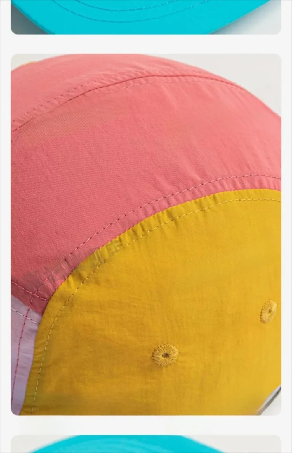 Lässige Hip-Hop-Hüte im japanischen Stil, 5-Panel-Baseballkappe mit dünnem, flachem Rand, atmungsaktiv, schnell trocknend, Sonnenschutzhut, Unisex – Detail 10