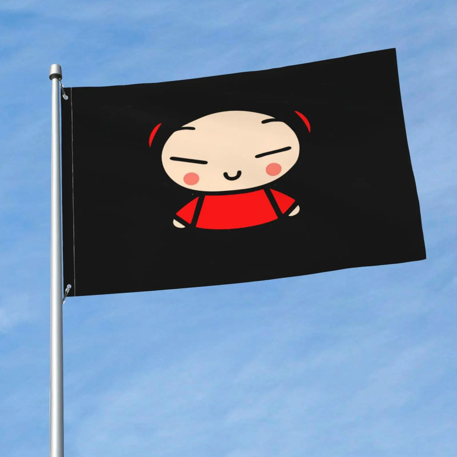 Pucca Love Garu Cute Korean Cartoon Show Kawaii Flag Banner Printed Printed Home Decor Polyester Sports Advertisement