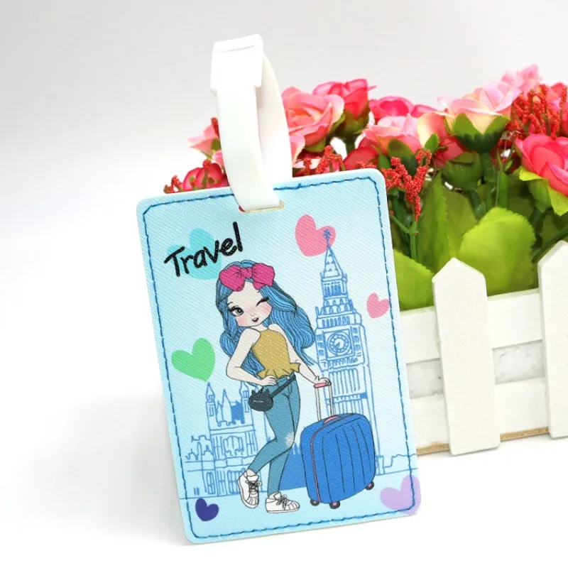 Cartoon Fashion Travel Girls Luggage Tag Women Suitcase Bagpack ID Name Tag Baggage Tag Luggage Marker