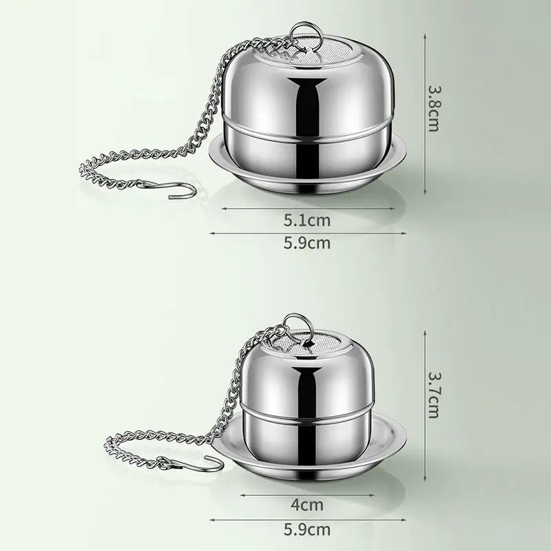 Tee-Infuser aus Edelstahl 316 mit ultrafeiner Netzverlängerungskette für das Aufgießen von losen Teeblättern zu Hause, im Büro oder auf Reisen. – Detail 16