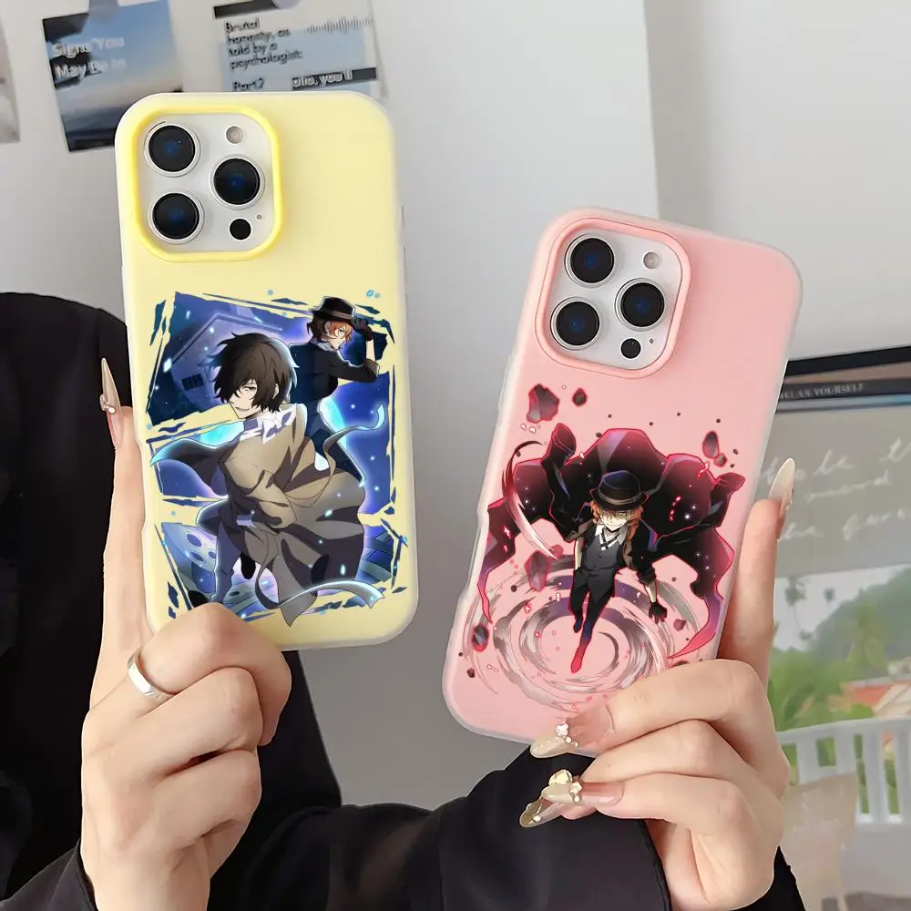 Bungo Stray Dogs Phone Case 2-in-1 Detachable for iPhone 17-13 Clear Case Multi-Color Card Holder Soft TPU Shockproof