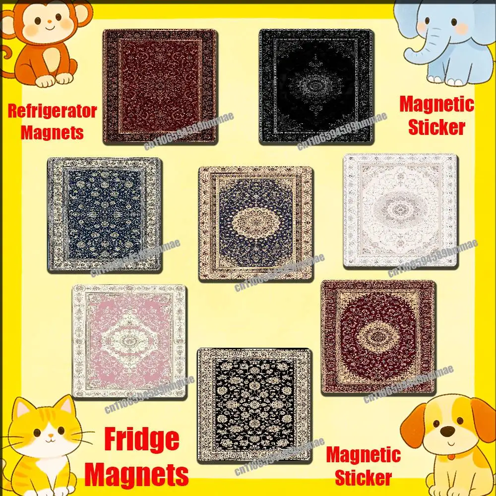 

For Persian Carpet Floral Pattern Fridge Freezer Refrigerator Magnets Metal Cabinet Magnetic Sticker Cover Home