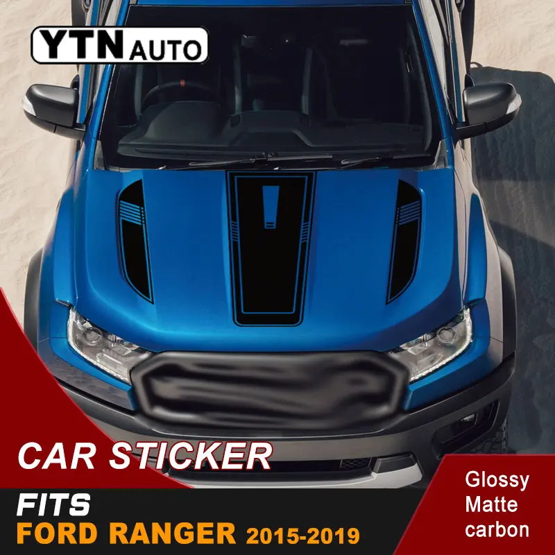 

Car Decoration Hood Bonnet Scoop Sticker Racing Graphic Vinyl Decals Accessories For Ford Ranger 2015 2016 2017 2018 2019