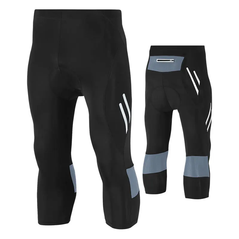 

Men's Quick Dry Stretchy Cycling Shorts 3/4 Length Breathable Moisture Wicking Lightweight Outdoor Sports Riding Training
