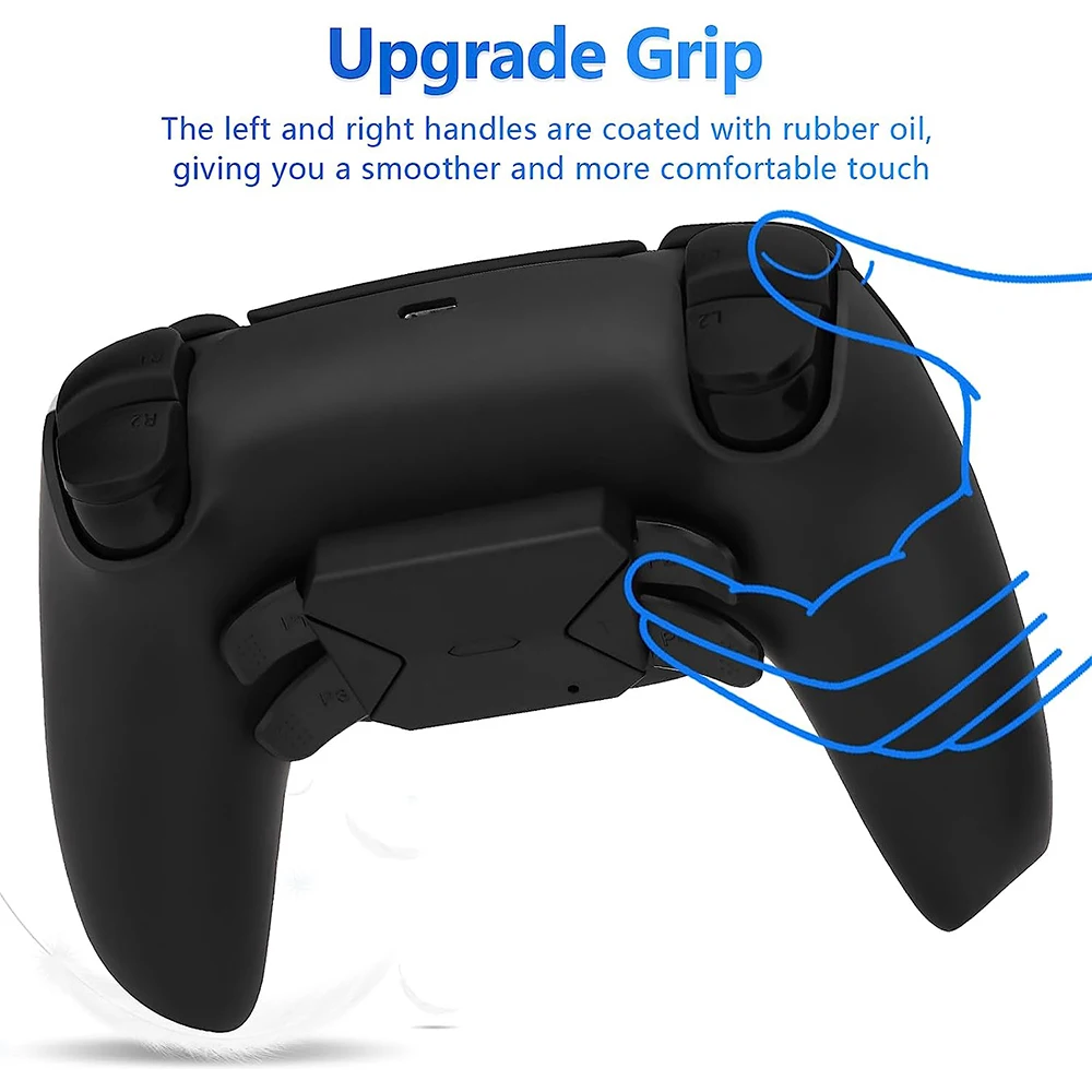 For PS5 Controller 4 Back Buttons & Backplate Programable Remap Kit for PS5 BDM 010 & BDM 020 Back Paddles Attachment