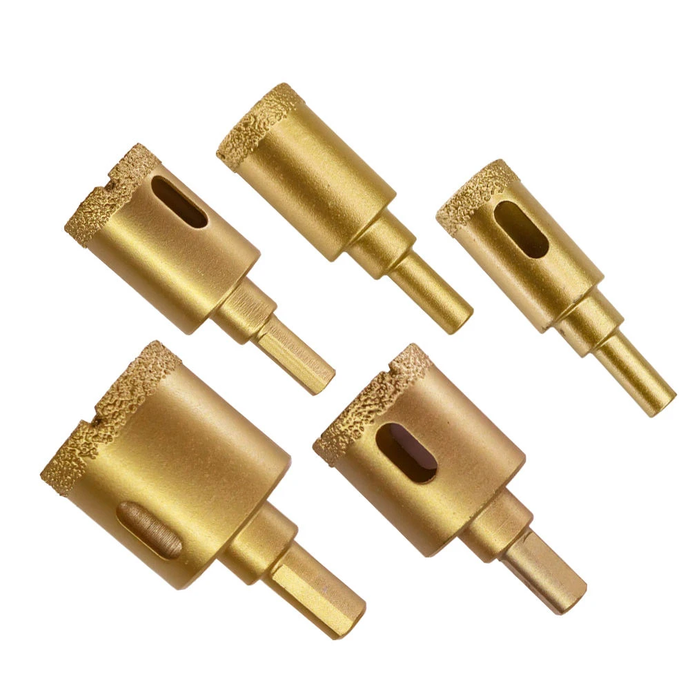 

8-50mm High-grade Diamond Grain Coated Drill Bit Hexagonal Shank Tile Marble Glass Ceramic Cobblestone Hole Saw Drilling Bit 1pc