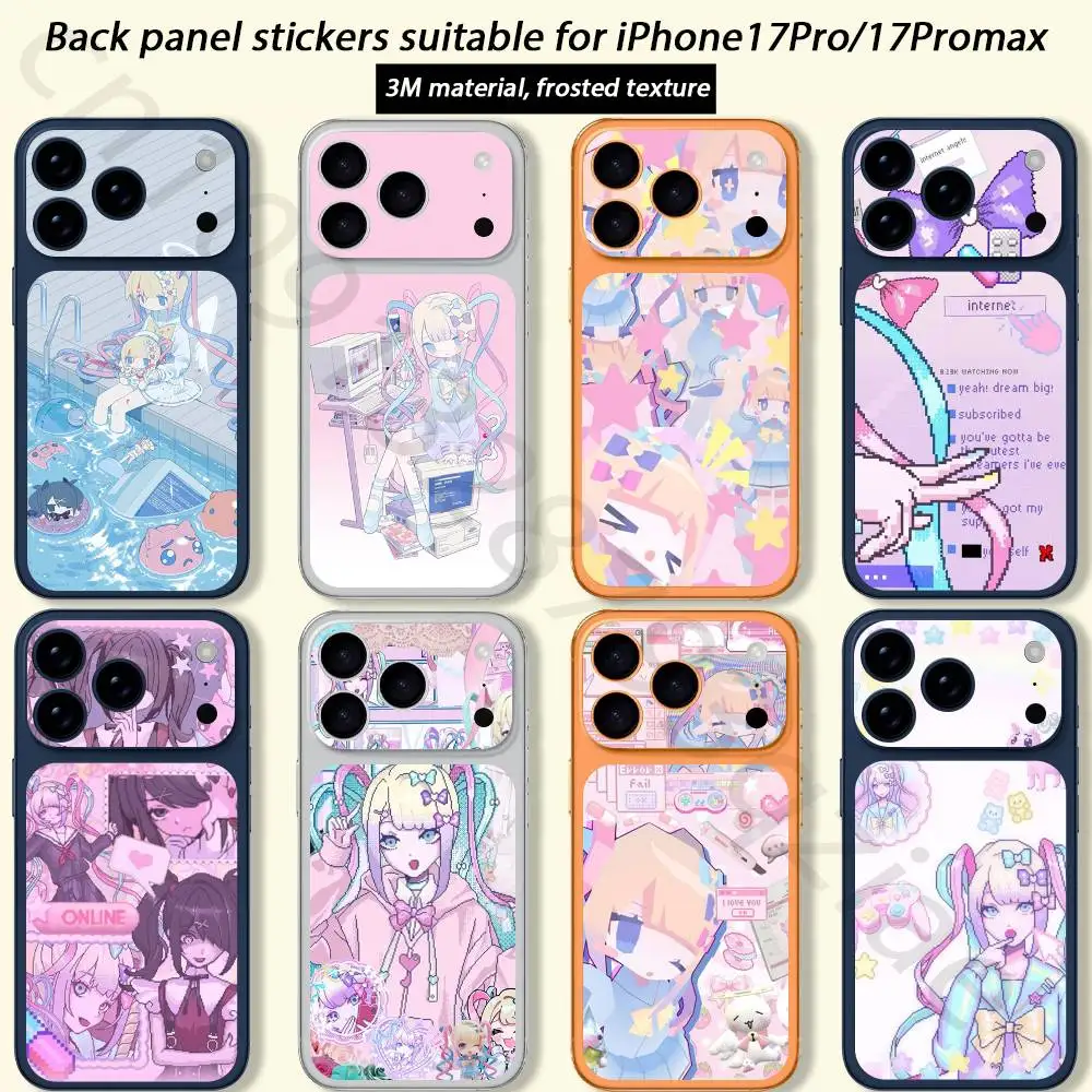 

Винтажная кружевная наклейка-пленка для iPhone 17 Pro Max / 17 Pro, полностью покрывающая корпус, 3D, цветная, защитная, на заднюю панель