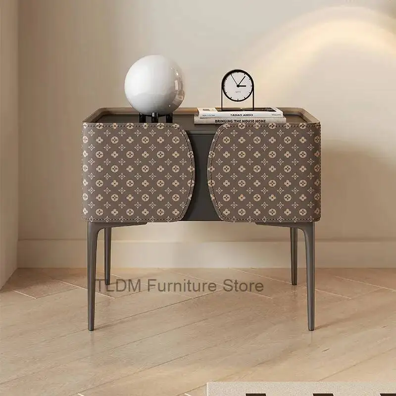 Mesa de noche elegante de lujo, decoración de diseño moderno, mesita de noche única, cajón de almacenamiento, Muebles Para Cuarto Recamara, Muebles de dormitorio