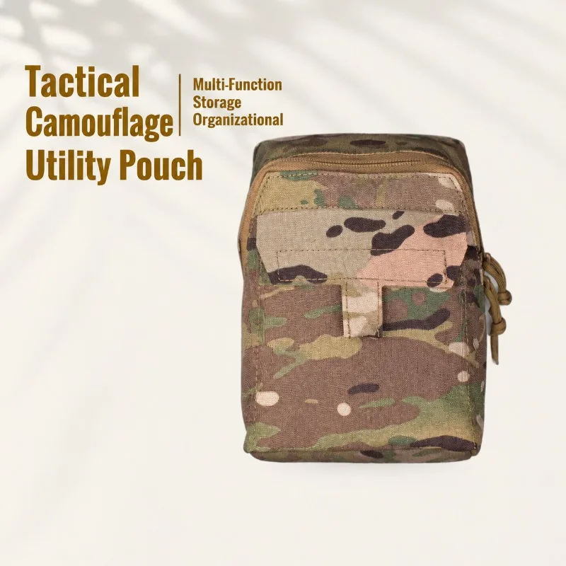 Outdoor Hiking Trekking Multi-use MOLLE Sundries Storage Waist Pouch Tactical Vest Waist Belt Add-on Attachment Camping Field