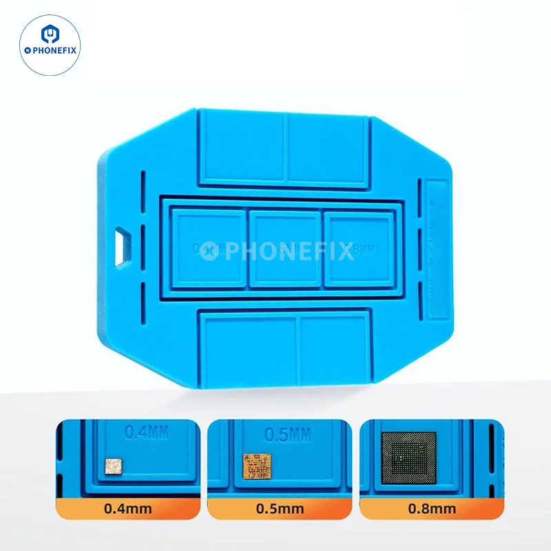 Phonefix BGA ซิลิโคน Magnetic Pad Universal BGA Stencil ดีบุกปลูกฉนวนกันความร้อนสําหรับ CPU ชิป IC บัดกรี BGA Reballing