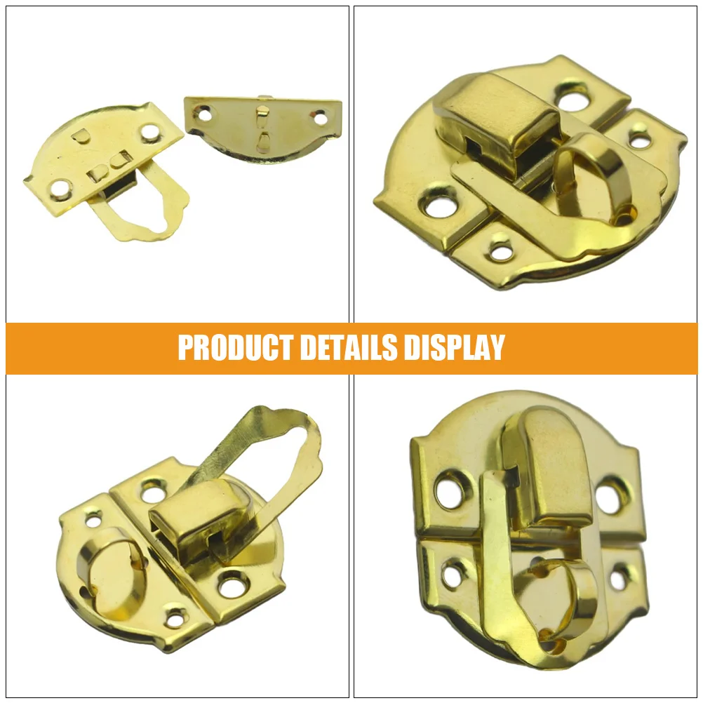 

20pcs Wooden Box Hasp Buckle Iron Vintage Clasp For Gift Jewelry Box Closure Small Metal Latch Lock Cabinet Fastener
