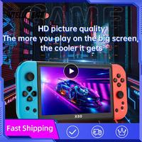 Newest X80 Portable Game Console 7 inch Screen Handheld Game Player Quad Core 16GB 10000 Free Games For PS/MAME TV Out