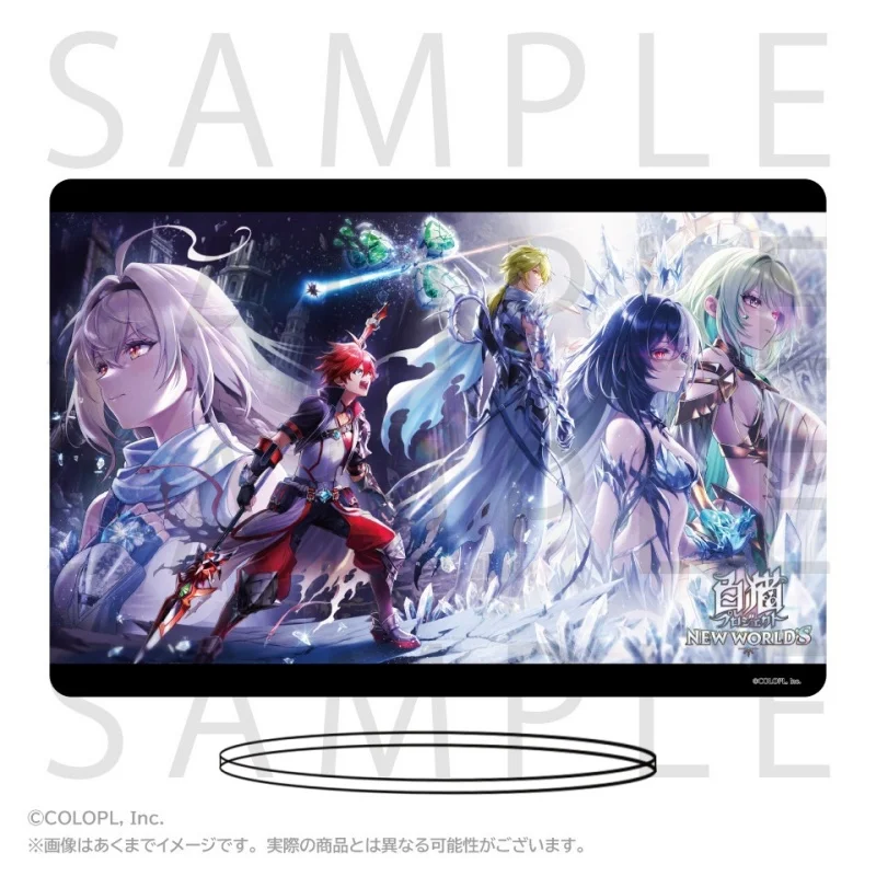 Game White Cat Project NEW WORLD'S Hero Iris Kyle Rectangle Acrylic Stand Model Plate Keychains Desk Decor 4