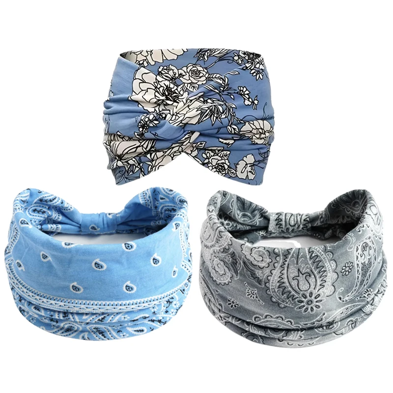 Bohemian Trendy Yoga Motion Hairpie Sweat-Absorbing Sweat Absorption And Elastic Cotton Head Ladies Headwear Hair Accessories