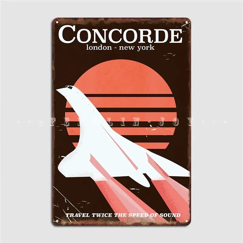 Concorde Vintage 70 S Flight Poster Poster Metal Plaque Funny Cave Pub Wall Mural Wall Decor Tin Sign Poster