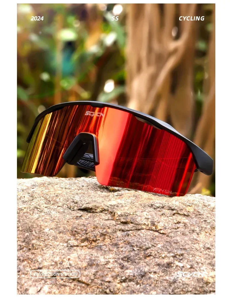 SCVCN Photochrome Sonnenbrille für Herren, Fahrradbrille, MTB-Bike-Sonnenbrille, Sportbrille, Laufbrille, Fahrradbrille, UV400, Damen – Detail 18