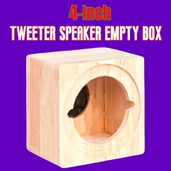 4-inch Empty Tweeter Enclosure, 2Piece Speaker Box, Mini Desktop Computer Speaker Box, DIY Tweeter Speaker Wooden Housing