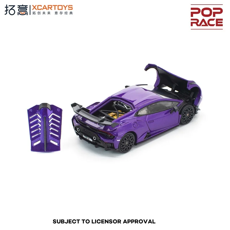 (Pre-Order) Xcartoys x Pop Race 1:64 HURACAN STO Viola Pasifae purple Diecast Collector's Vehicle Model Car