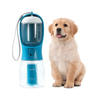 Manufacturer 3 in 1 Portable Travel Pet Dog Water Bottle Set Dispenser Custom Outdoor Pet Drinking with Food Container Poop bag