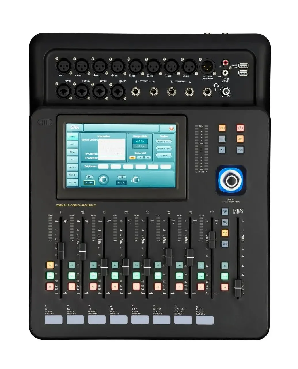 A20 / DM20 Digital Mixing Station, Professional Live Stage Audio Mixer with Reverb for Live Performance & Events