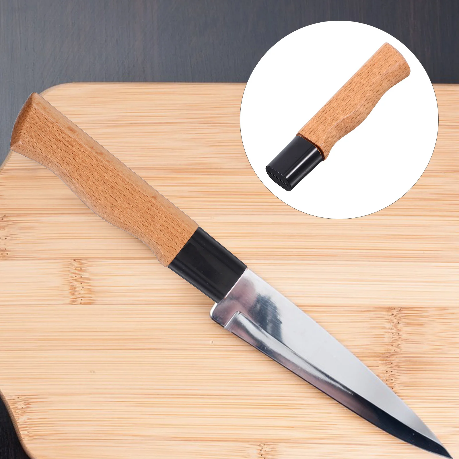 

Wooden Knife Handle Replacement for Knives Handmade DIY Accessories Durable Aesthetic Grip Wooden Chef Knife Handle