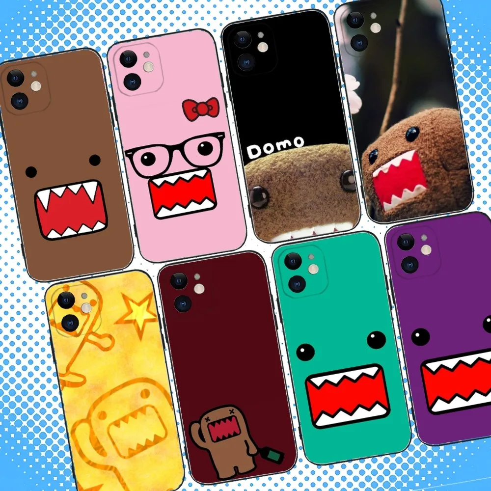 

Cute Domo-Kun Phone Case For iPhone 16,15,14,13,12,11,Pro,Max,Plus,X,XS,XR,SE,8,7,Mini,Soft Silicone Black Case