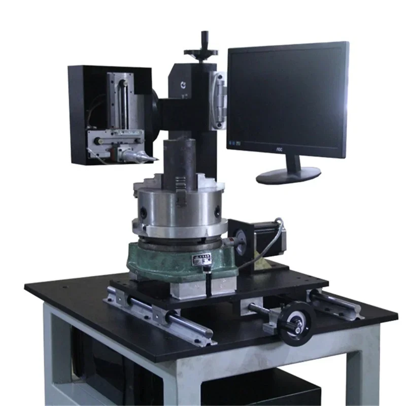 ZIXU Horizontal Flange Valve Marking Machine Desktop Flange Rolling Rotary Axis Deep Engraving for Carbon Steel Pipe Connector