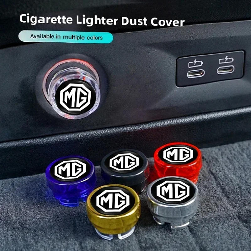 Car Cigarette Lighter Dust Cover Dust Proof Socket Cap Decorative Lighter Plug For MG ZS MG4 EV MG HS MG3 MG5 EV Marvel R MG ONE