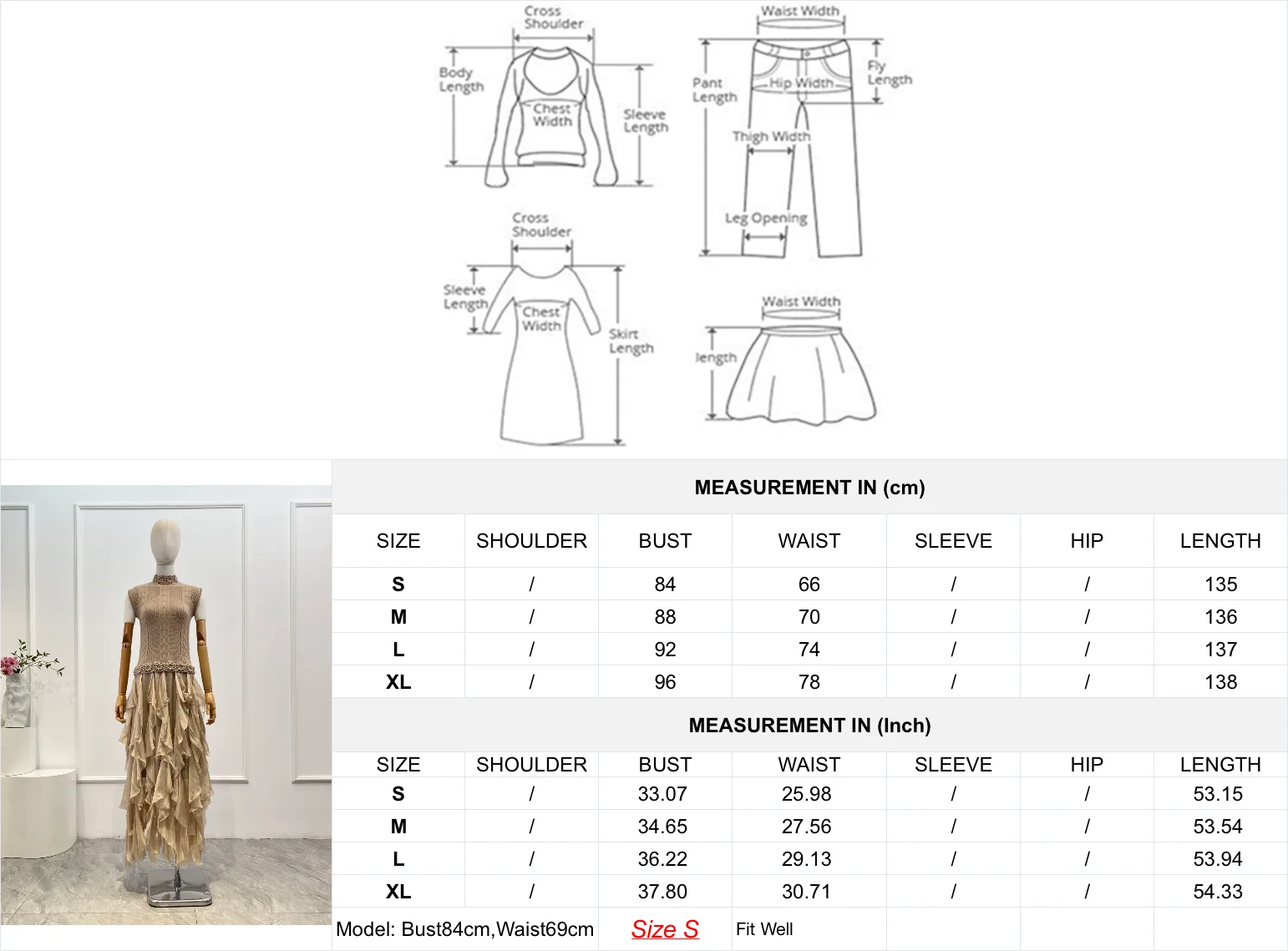 Robe mi-longue marron clair, sans manches, en tricot, crochet, fleurs, Patchwork, volants, bord, nouvelle mode, 2025